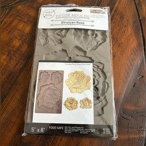 NEW Never Used Re-Design by Prima Etruscan Rose Floral Mould Mold
